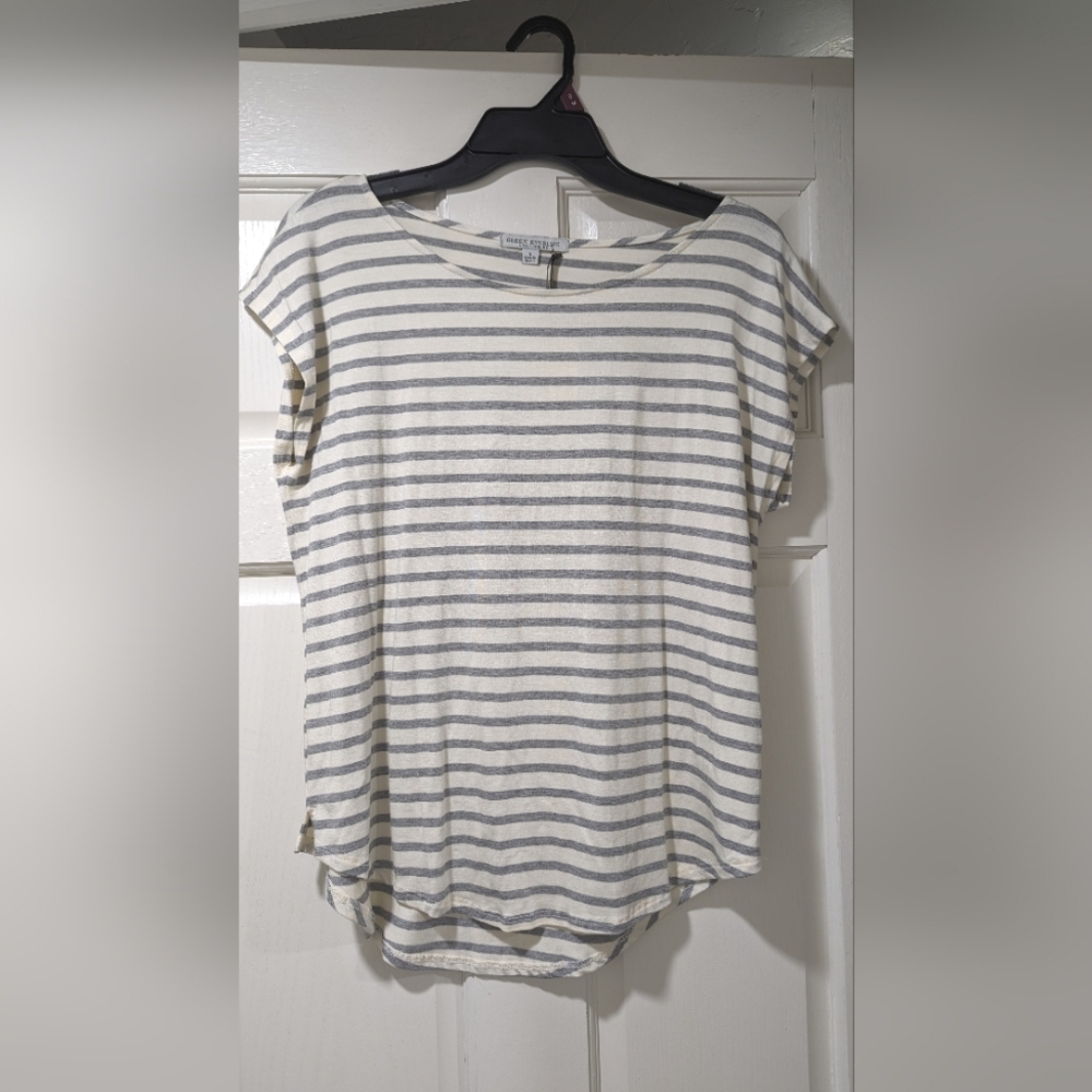 Women's Green Envelope Striped Shirt